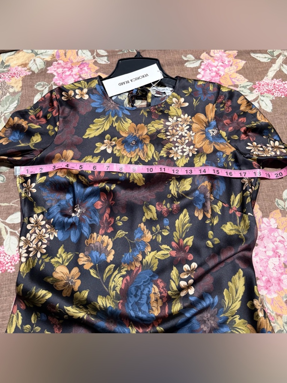Veronica Beard Floral Gemma Maxi Dress in Black Multi - Picture 9 of 9